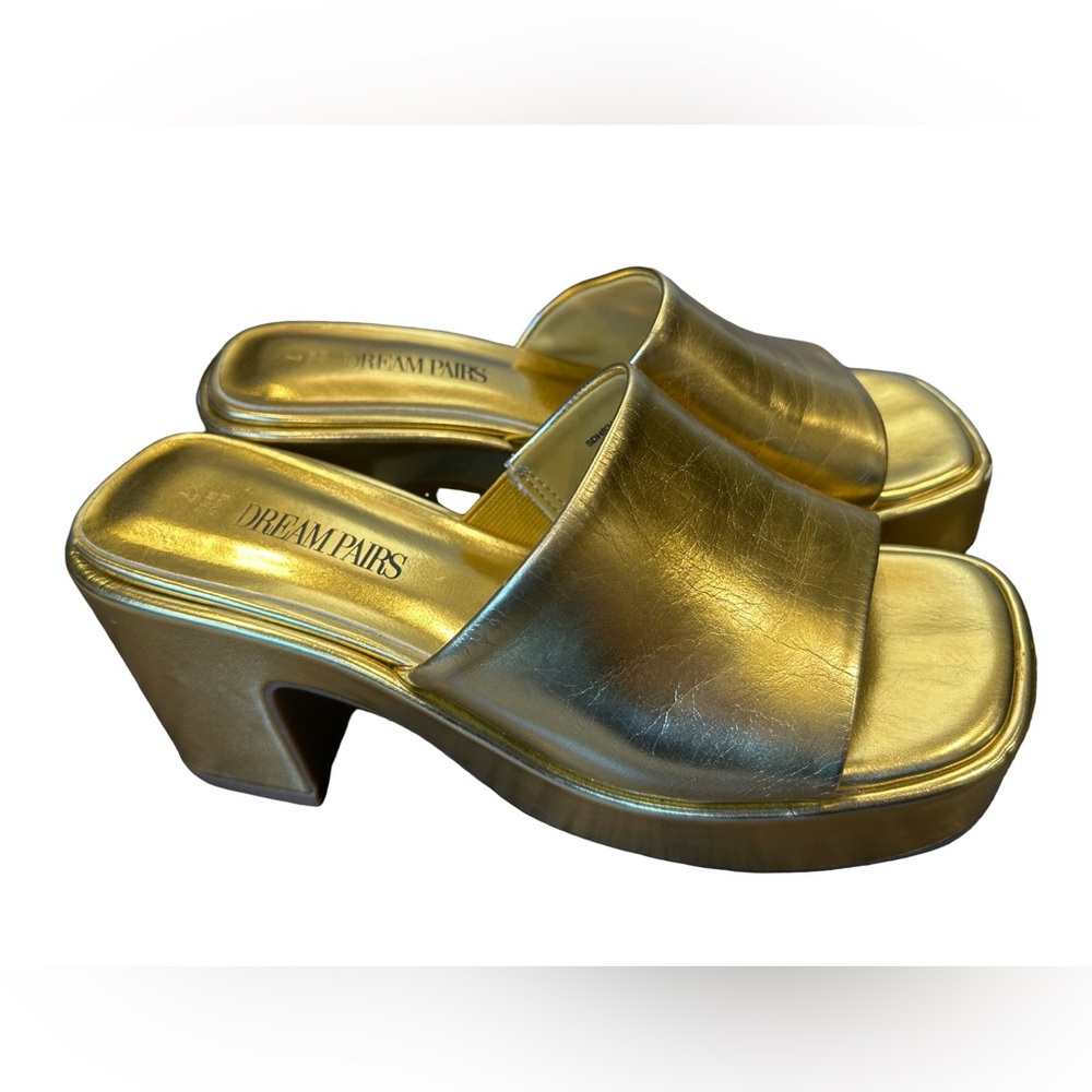 DREAM PAIRS Slip On Chunky Platform Slide Sandals